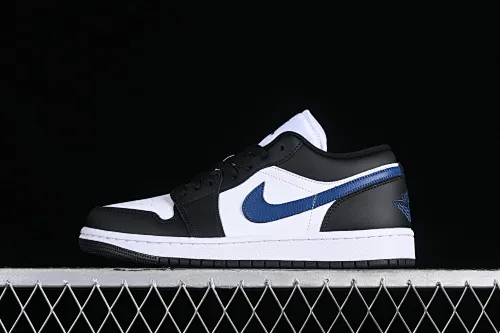 All categories Air Jordan Jordan series basketball shoes Air Jordan 1 Low Air Jordan 1 Low AJ1 Joe 1 black and white blue hook low-top cultural basketball shoes DC0774-040
